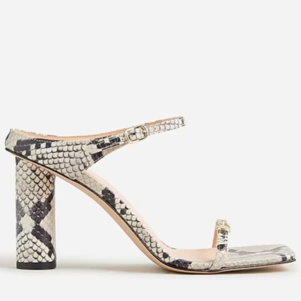 Snakeskin Patterned Women's Heels - image 3